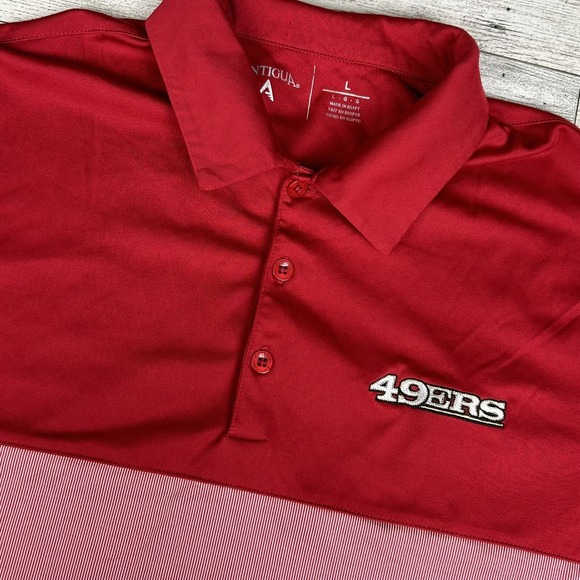 Antigua Other - Antigua San Francisco 49ers Shirt Men's Large Red Striped Golf Polo NFL NFC